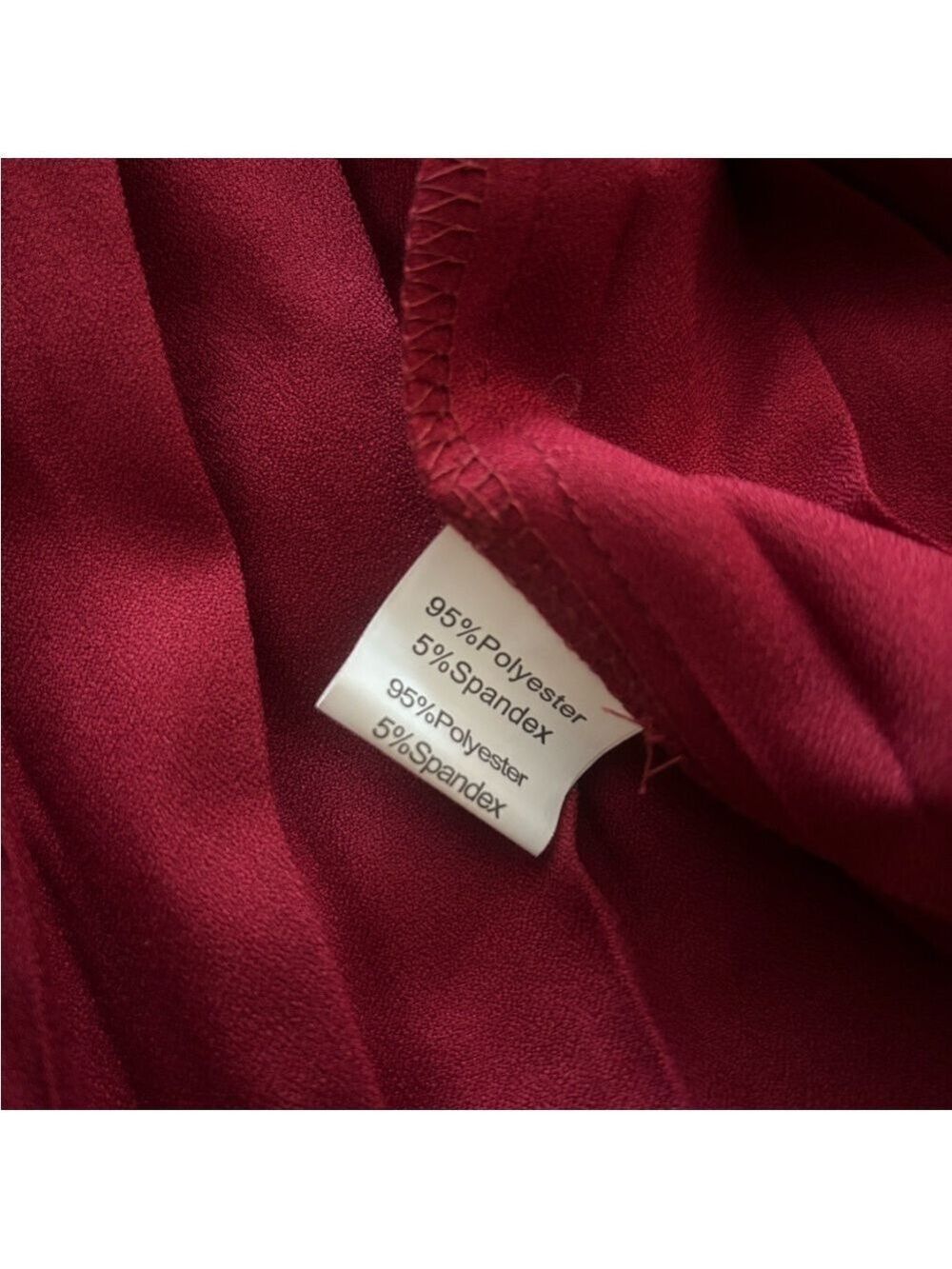 Burgundy Red Pleated Midi Dress Flutter Sleeves Size 2XL - Picture 10 of 11